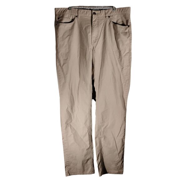 Peter Millar pants mens 38x32 beige golf flat front straight leg chino - Picture 1 of 9